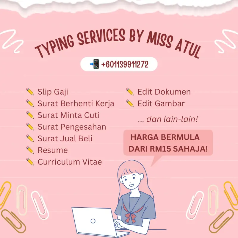 Pakar dalam typing services dalam keadaan terlaju