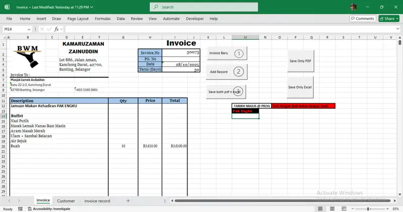I will help you to create professional Invoice